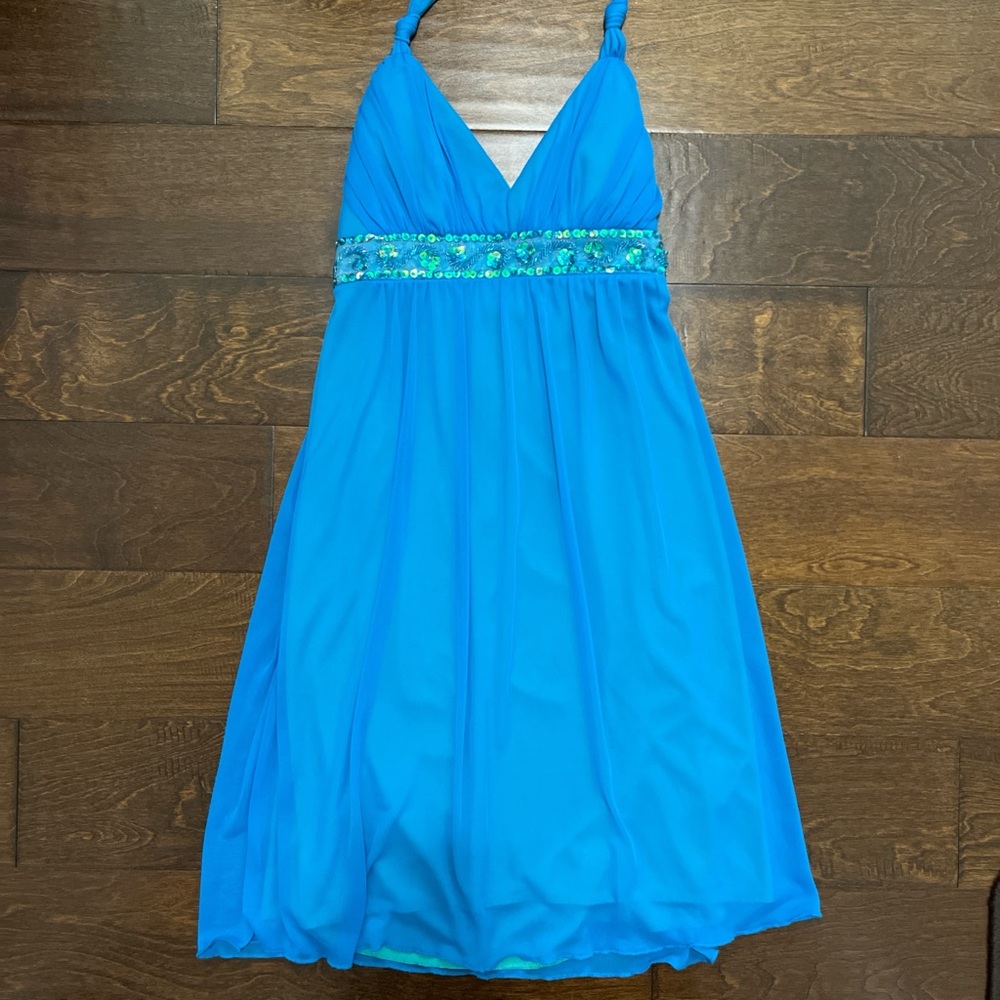 Blue Halter Dress